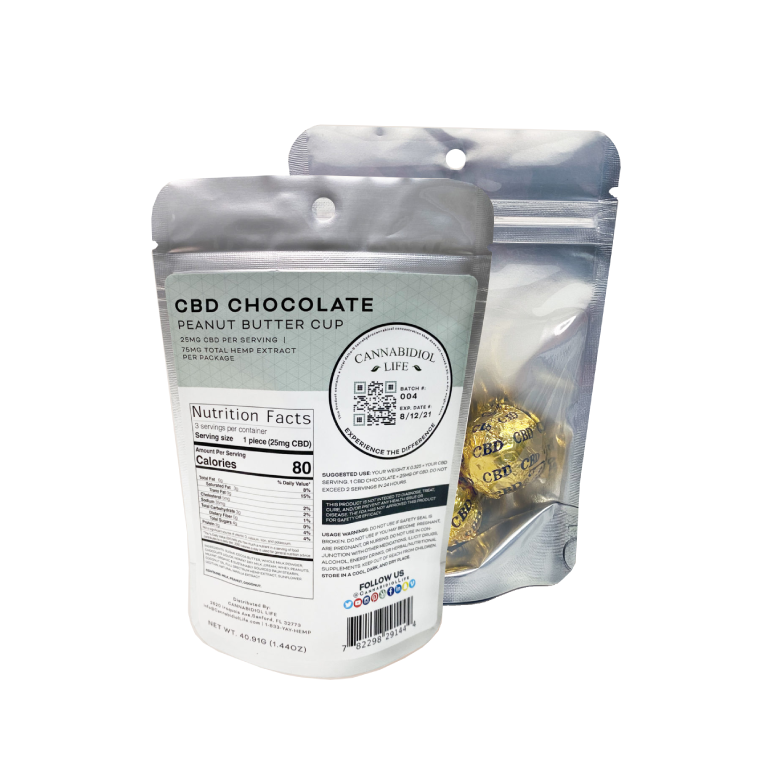 Cannabidiol Life CBD Milk Chocolate Peanut Butter Cups