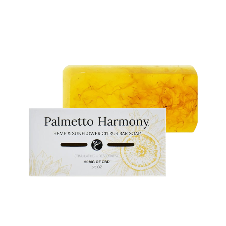 Palmetto Harmony CBD Hemp & Sunflower Citrus Bar Soap 