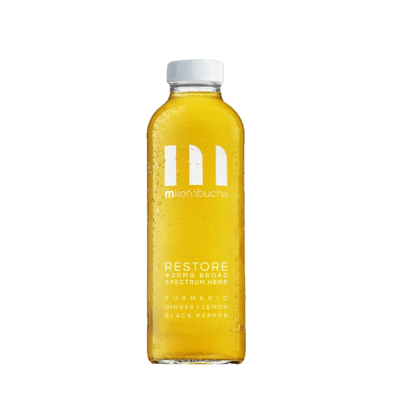 mkombucha Turmeric Ginger Restore Kombucha With CBD